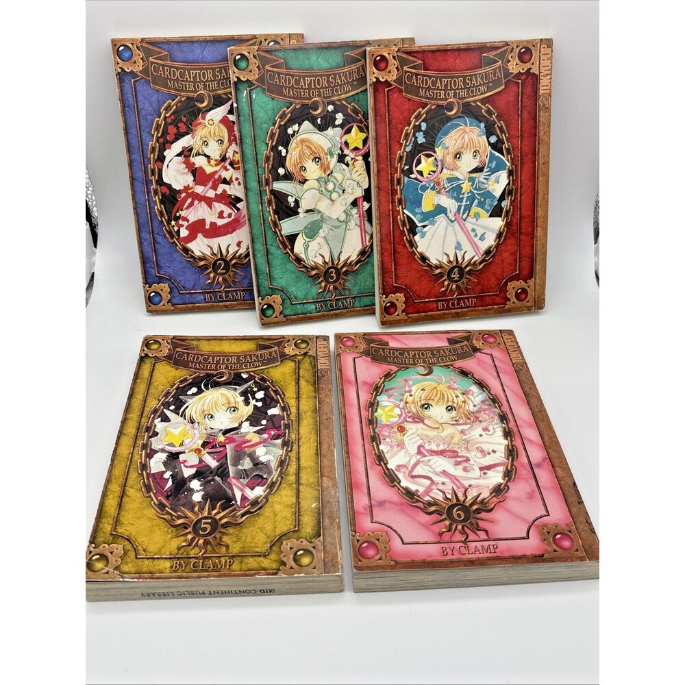 Lot of 5 Cardcaptor Sakura Vol 2 3 4 5 6 CLAMP 2005 Manga TOKYOPOP